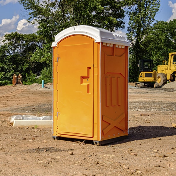 how often are the portable toilets cleaned and serviced during a rental period in Industry